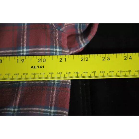 UNTUCKit Button Up Shirt Men L Red/Blue Plaid Slim Fit Spread Collar Long Sleeve - Picture 6 of 8